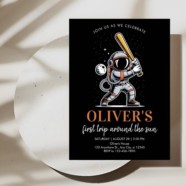 Convite Space Adventure Party Invitation – Astronaut Theme (Criador carregado)