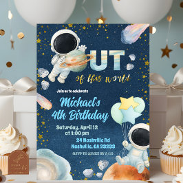 Convite Space Boy Birthday Invitation