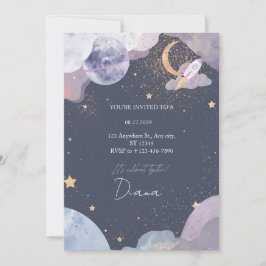 Convite Space Galaxy Birthday Invitation