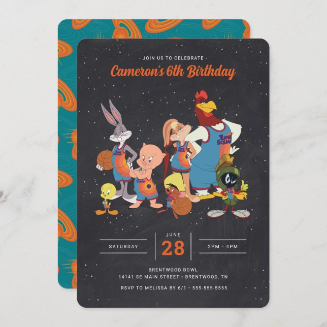 Convite SPACE JAM: UM NOVO Aniversário do Quadro LEGACY™ (Frente/Verso)
