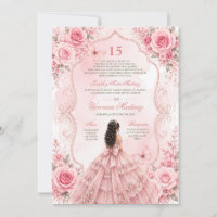 Spanish Quinceañera Rosas Rosadas 15 Anos Princesa