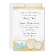 Sparkle Beach Sea Shell Aqua e Dourado casamento