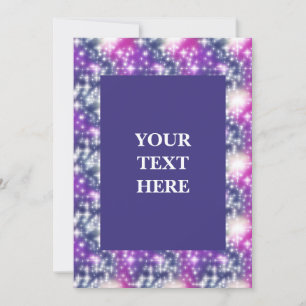 Convite Sparkle Cosmic Purple Abstrato