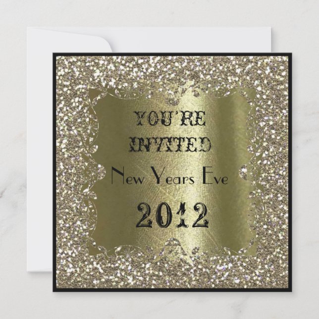 Convite Sparkle Dourado de 2012 (Frente)