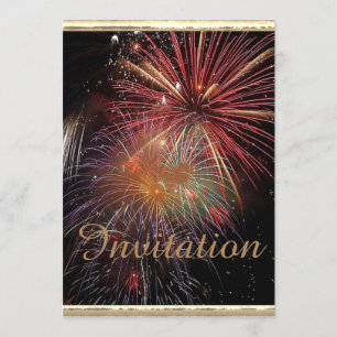 Convite Sparkles dos fogos-de-artifício do ano novo