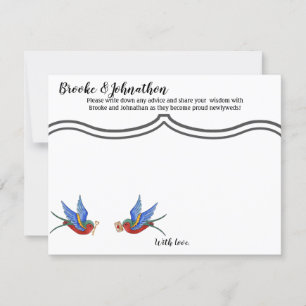 Convite Sparr de tatuagem tradicional para aves de 4,25x5.