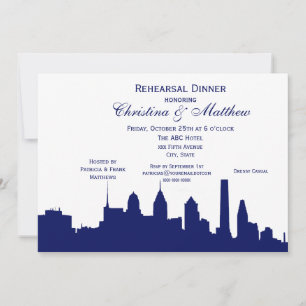 Convite Spc Philadelphia Marinho Skyline Silhouette