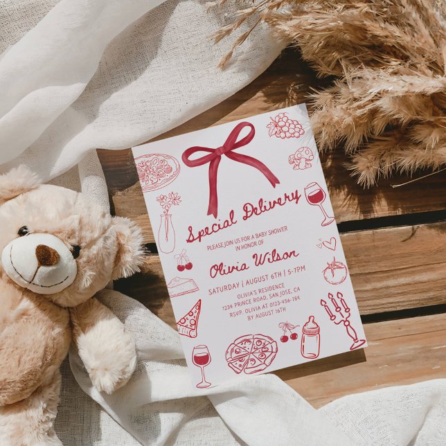 Convite Special Delivery Baby Shower Party (Criador carregado)