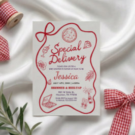Convite Special Delivery Whimsical Baby Shower Invitation