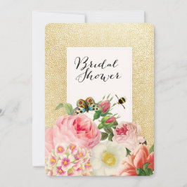 Convite Speck/rosas/chás de panela de ouro falsos PixDezin