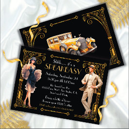 Convite SpeEasy Flapper Excelente Gatsby Art Deco Party
