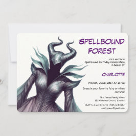 Convite Spellbound Forest – Dark Fairy Birthday Party