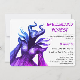 Convite Spellbound Forest – Dark Fairy Birthday Party