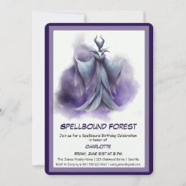 Convite Spellbound Forest – Dark Fairy Birthday Party