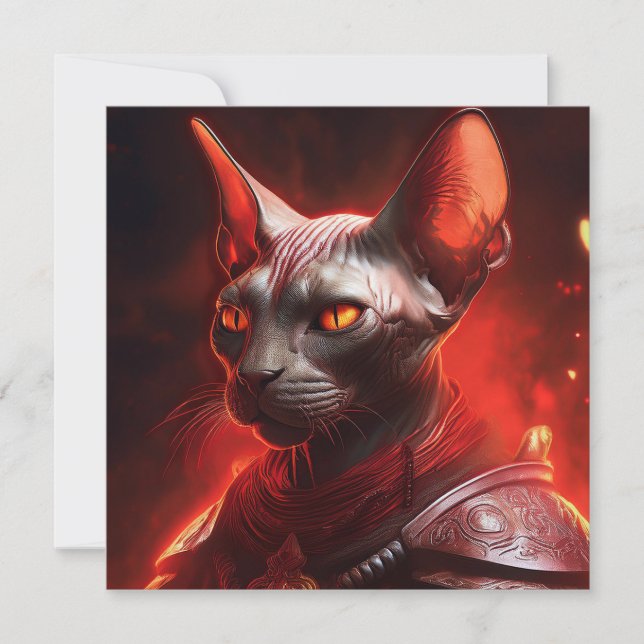 Convite Sphinx Cat Warrior From Another Galaxy (Frente)