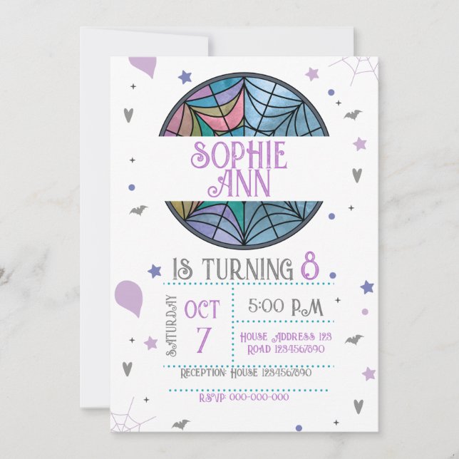 Convite Spider Web Invitation (Frente)