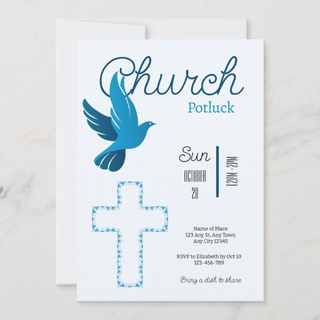 Convite Spirit & Sustenance Community Potluck  Invitation (Frente)