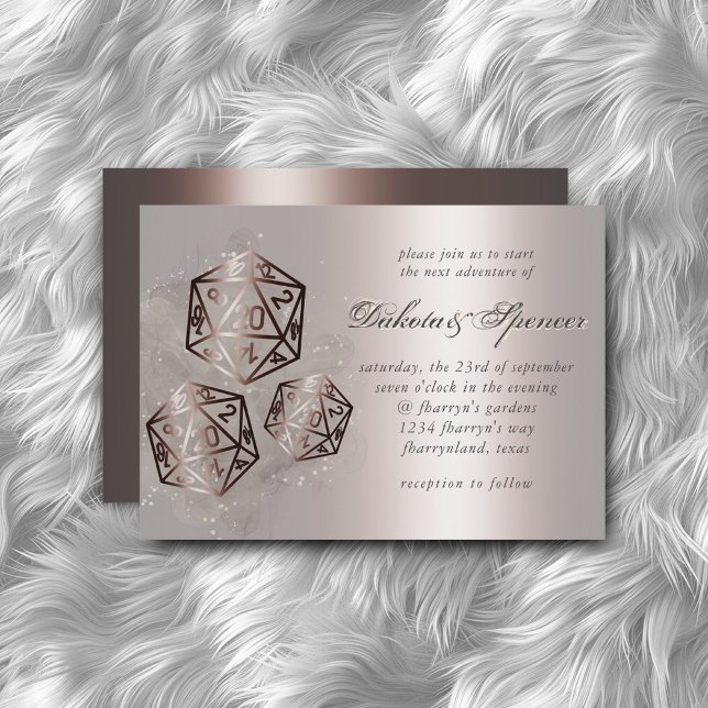 Convite Splash RPG | Copper Sheen Fantasy Tabletop Gamer (Criador carregado)