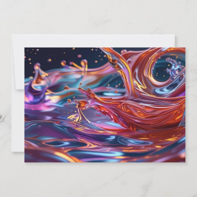 Convite Splashing Color Liquids (Frente)