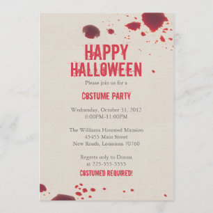 Convite Splatter   o Dia das Bruxas do sangue
