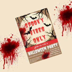 Convite Spookes apenas no dia das bruxas e no sangue