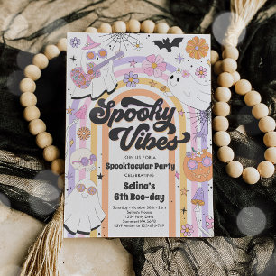 Convite Spookes Vibes Halloween Grafo-Fantasma