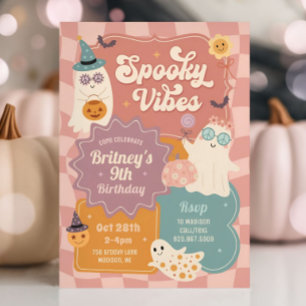 Convite Spookes Vibes Halloween Grafo-Fantasma