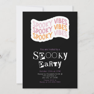 Convite Spookes Vibes Moderno e Minimalista Halloween