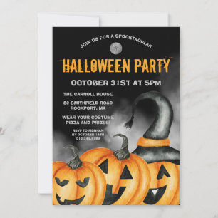 Convite Spooktactular Rindo da Festa de Halloween de Pumpk