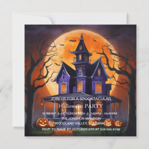 Convite Spooktacular Dark assombrado Festa de Halloween