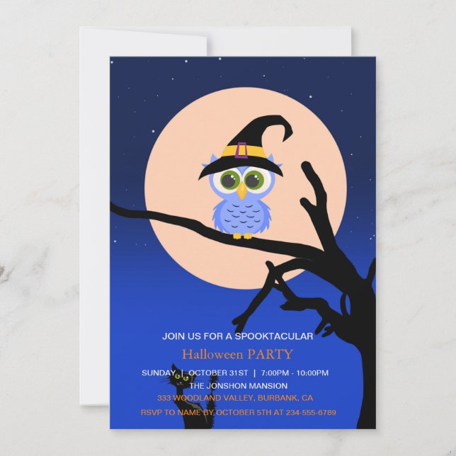 Convite Spooktacular Dark assombrado Festa de Halloween (Frente)