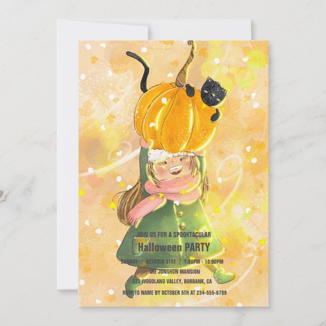 Convite Spooktacular Dark assombrado Festa I de Halloween (Frente)