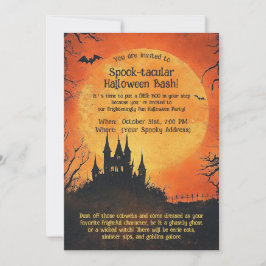 Convite Spooktacular de Halloween Bash