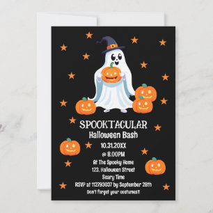 Convite Spooktacular de Halloween Bash Kids