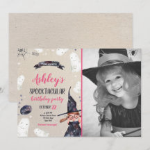 Spooktacular Halloween Bruxas Hat Ghost Birthday