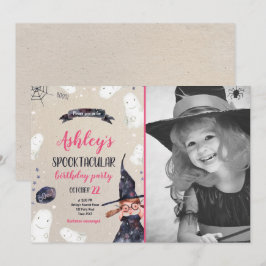 Convite Spooktacular Halloween Bruxas Hat Ghost Birthday