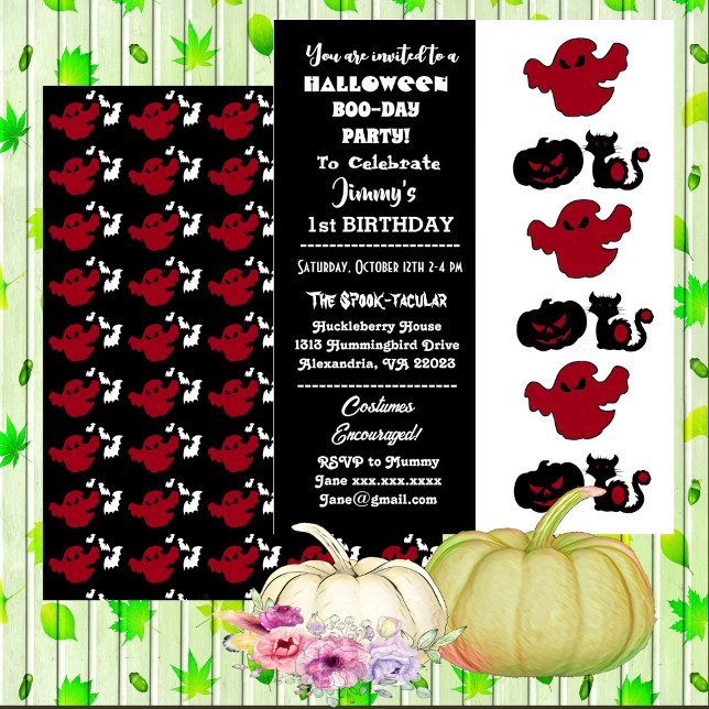 Convite Spooktacular Halloween Jack O Lantern Boo Aniversá (Spooktacular Halloween Jack O Lantern Boo Birthday Invitation)