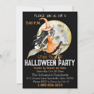 Convite Spooktacular, Lua cheia e bruxas