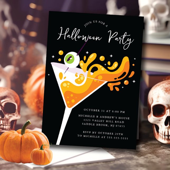 Convite Spooktacular Sip Soiree Halloween (Criador carregado)