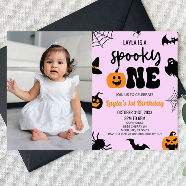 Convite Spooky, 1º primeiro aniversario de Halloween (Criador carregado)