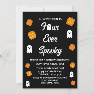 Convite Spooky 4º aniversário