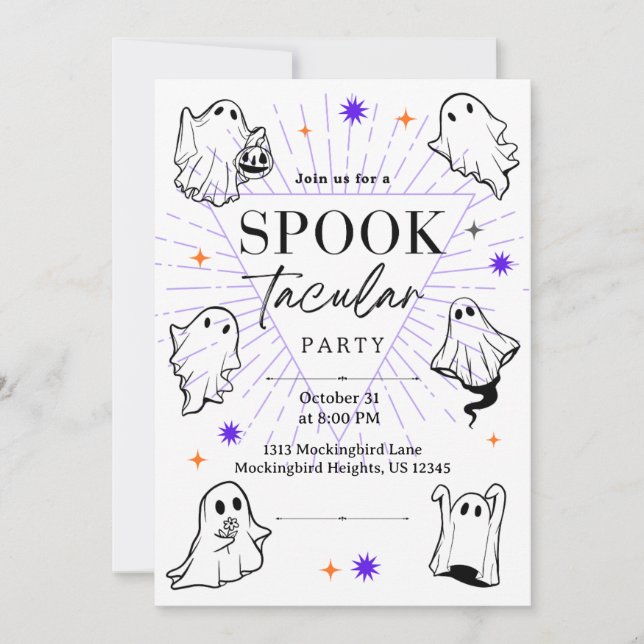 Convite Spooky Celebration (Frente)