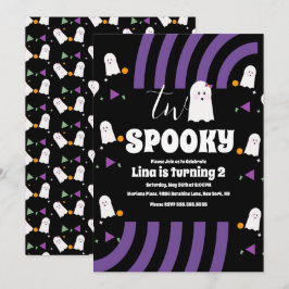 Convite Spooky, Duas Letras de Groovy, Festa Fantasma de H