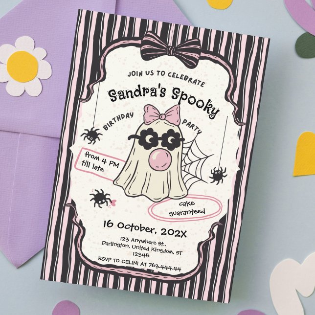 Convite Spooky One — Cute Halloween 1st Birthday Invite (Spooky One — Cute Halloween 1st Birthday Invite)