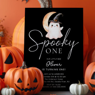 Convite Spooky One Ghost Birthday