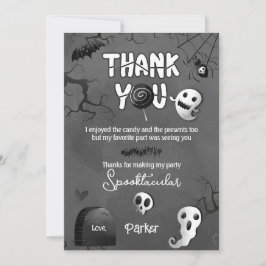 Convite Spooky One Ghost Halloween Thank You Cards