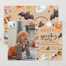 Convite Spooky One Ghost primeiro aniversario Halloween