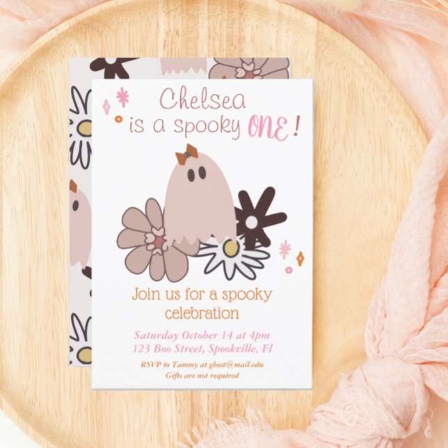 Convite Spooky One Girls Primeiro Aniversário (Criador carregado)