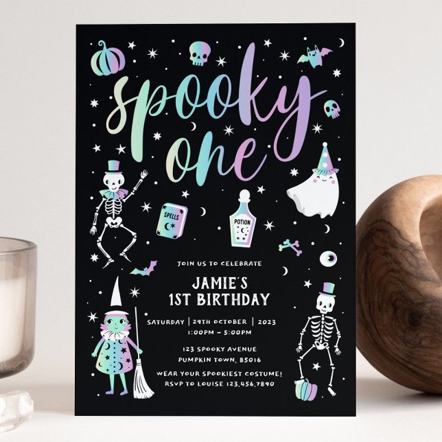 Convite Spooky One Halloween (Criador carregado)