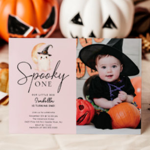 Convite Spooky One Photo Birthday